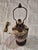 Ceramic Vintage Hand-Painted Porcelain Rose Urn Table Lamp With Ornate Metal Base For Sale - Image 7 of 7