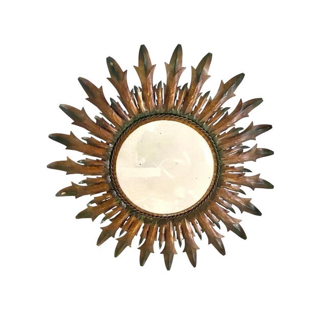Spanish Solar Crown Sunburst Fixture in Paint Metal, 1960 For Sale - Image 4 of 8