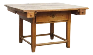 Square Antique Dining Table in Elm Wood