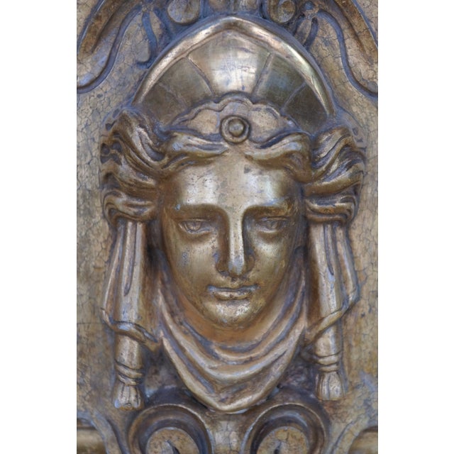 Wood Monumental Antique Renaissance Revival Neo-Grec Giltwood Carved Pier Mirror 88" For Sale - Image 7 of 18