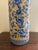 Late 20th Century Vintage Chinoiserie Blue and Yellow Porcelain Umbrella Stand For Sale - Image 5 of 6