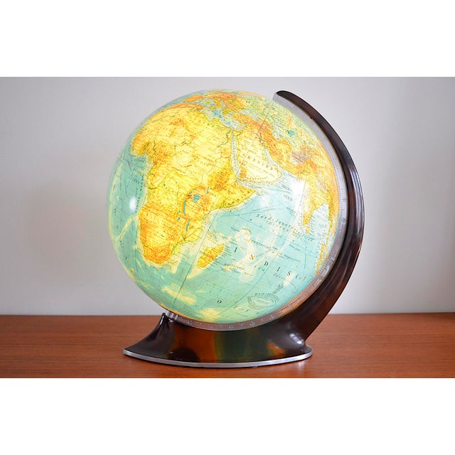 Blue Streamline Globe from C.A. Kochs Publishing House, 1960s For Sale - Image 8 of 18