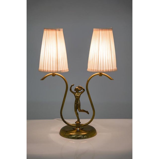 Swedish Modern Brass Table Lamp, 1940s For Sale - Image 3 of 14