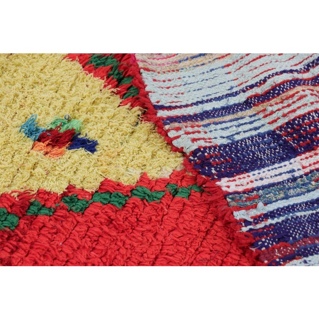 Red Vintage Moroccan Runner Rug in Red With Diamond Medallions - Rug & Kilim For Sale - Image 8 of 8