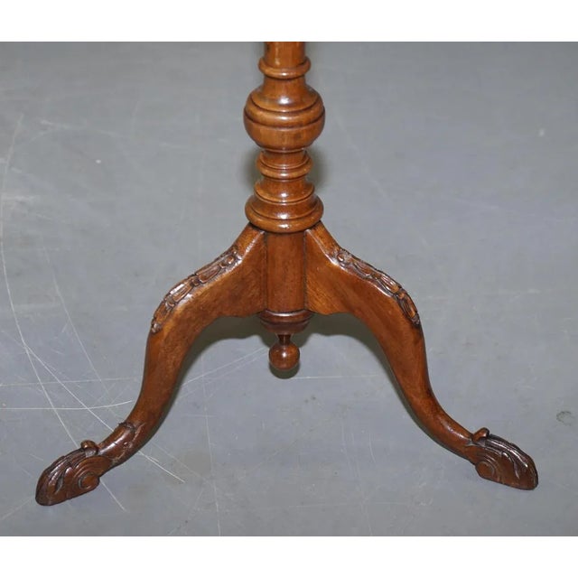 Wood 19th Century Burr Walnut Tripod Side Table For Sale - Image 7 of 12