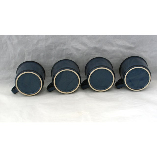 Ceramic Vintage 70s Haniwa Ranmaru Capri Pattern Stoneware Cups & Saucers - 8 Pieces For Sale - Image 7 of 13