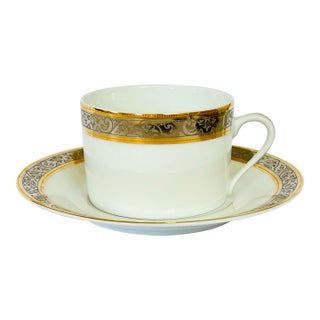 Philippe Deshoulieres Orleans Tea Cup and Saucer For Sale