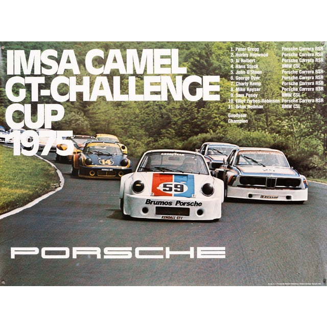 Porsche Imsa Camel GT Challenge Cup Poster by Erich Strenger, 1975 For Sale - Image 9 of 9