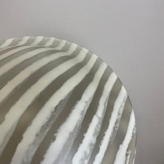 Zebra Glass Flushmount Wall Light attributed to Peill & Putzler, Germany, 1980s For Sale - Image 13 of 18