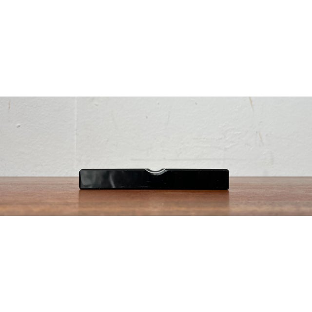 Vintage Black Glass Ashtray, 1980s For Sale - Image 13 of 15