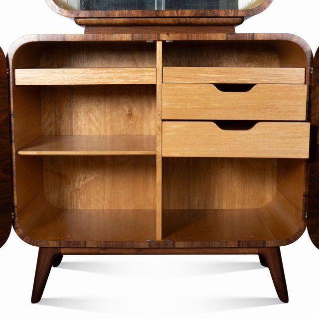 1940s Sideboard with Vitrine from Jindřich Halabala, 1940s For Sale - Image 5 of 10