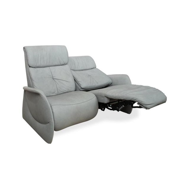 Varia 2-Seater Sofa in Grey Blue Leather from Mondo For Sale - Image 4 of 13