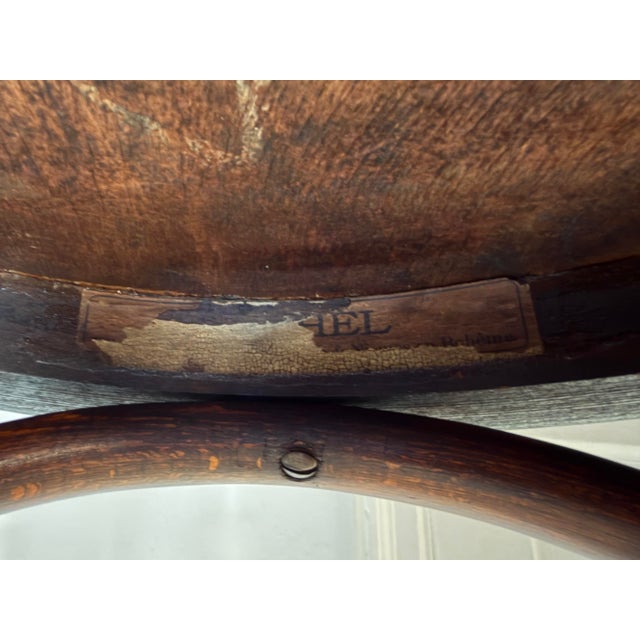 Wood Antique Embossed Fischel Bentwood Bistro Chairs, Early 1900s — Pair For Sale - Image 7 of 9
