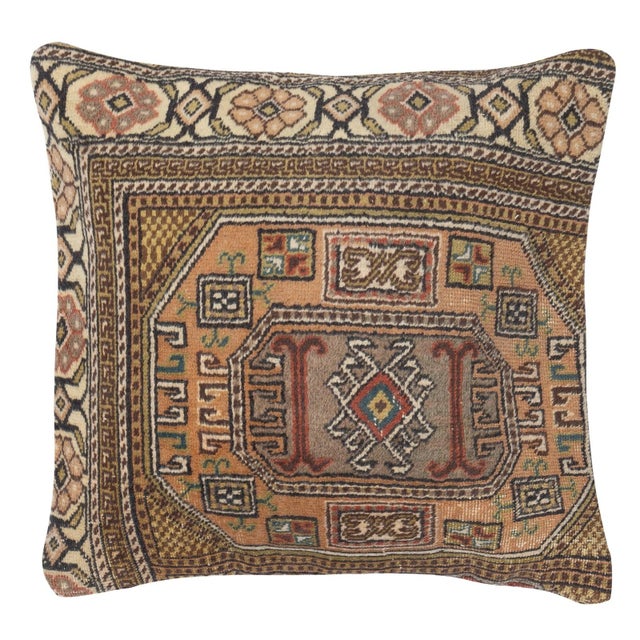 Bring history and warmth into your home with this vintage handmade Turkish wool rug cushion cover set. This pair of...