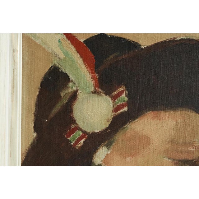 Remy De Pillecyn, Man with Hat, Oil on Canvas, 1964, Framed For Sale - Image 6 of 11