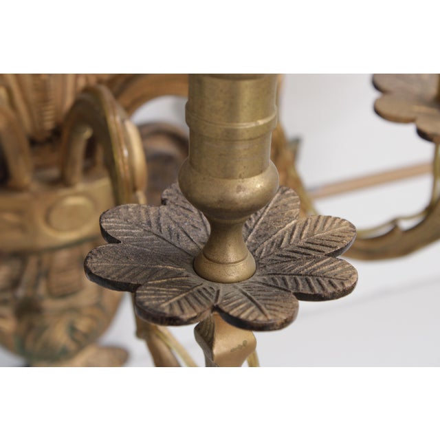 Bronze Pair of Vintage Italian Renaissance Electric Bronze Wall Sconces For Sale - Image 8 of 13