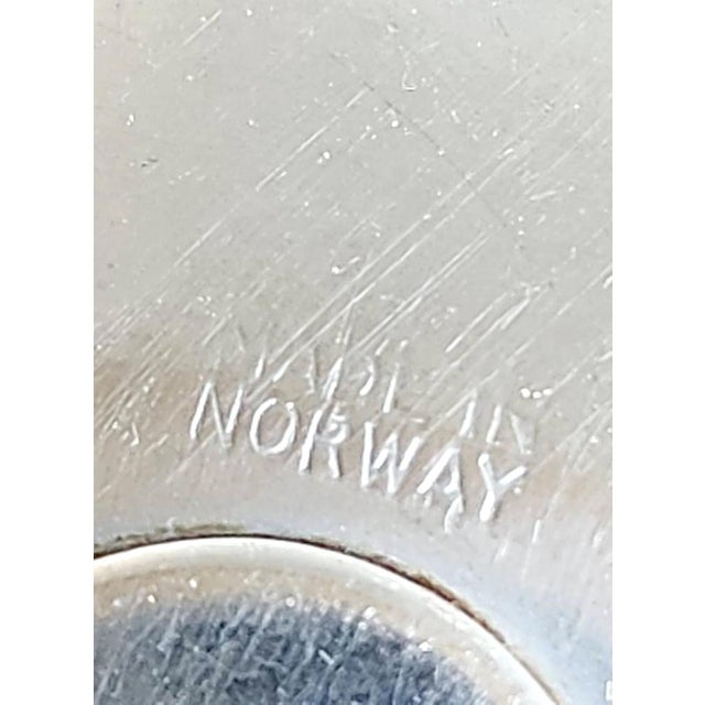 1960s Norwegian Teak Wood and Stainless Steel Salad Servers, a Pair For Sale - Image 9 of 9