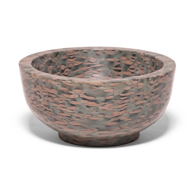 A clean-lined interpretation of an ancient form, this footed basin was hand-carved by artisans in China's Shandong...