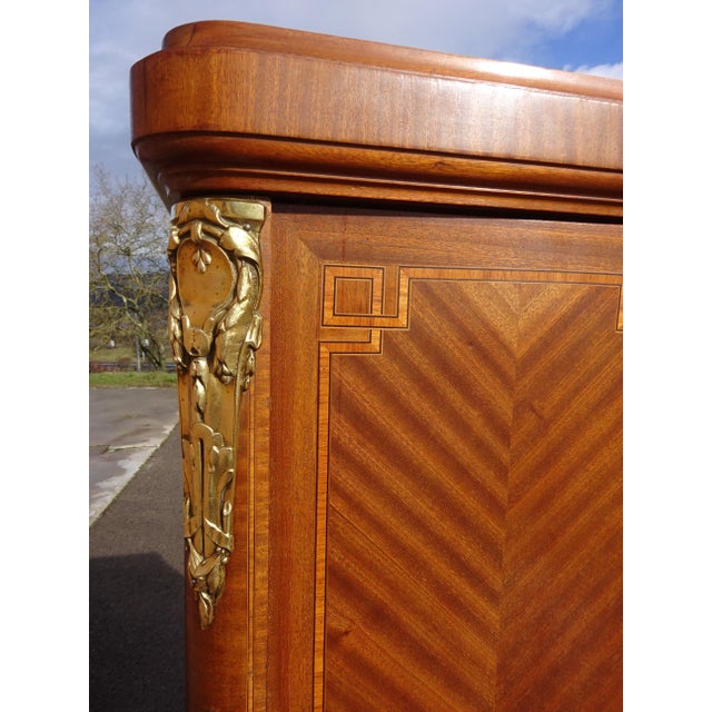 Louis XVI Style Wardrobe in Marquetry and Bronze, 1920s For Sale - Image 4 of 18
