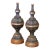 Pair of Mid-Century Italian Painted Wood Architectural Altar Finials For Sale