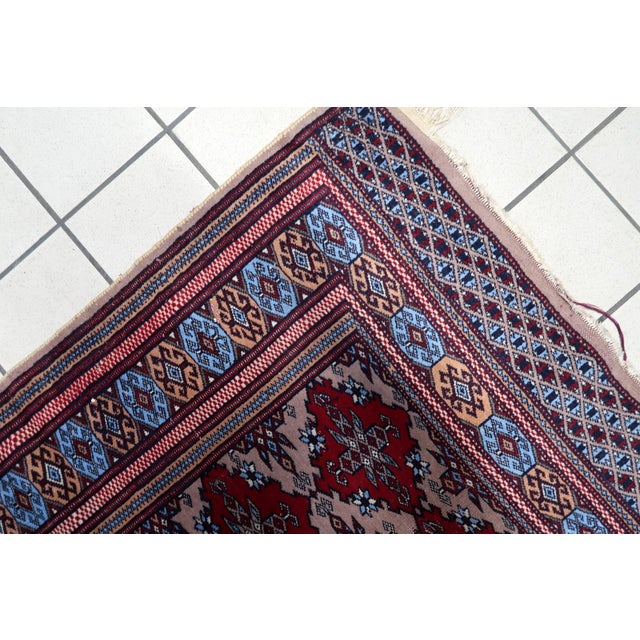 1920s, Antique Uzbek Bukhara Handmade Rug 3.1' X 4.1' For Sale - Image 11 of 13