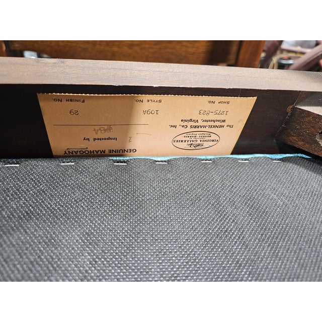 Wood Henkel Harris Mahogany Queen Style Style Arm Dining Chairs #29 Finish - a Pair For Sale - Image 7 of 7