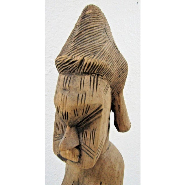 Antique African Hand-Carved Wooden Dogon Maternity Sculpture From Mali For Sale - Image 9 of 17