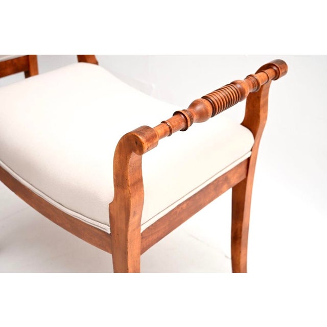 Brown Antique Swedish Satin Birch Biedermeier Stools, 1880, Set of 2 For Sale - Image 8 of 9