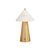 Contemporary Matthew Izzo Home Farley Brass and Alabaster Rechargeable Table Lamp For Sale - Image 3 of 5
