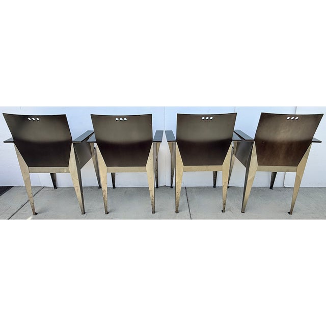 Contemporary Set of 4 "Eli Chairs" by Bruce Sienkowski From 90's For Sale - Image 3 of 11