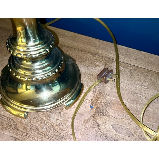 Vintage Stiffel Style Brass Lamp With Double Sockets For Sale - Image 12 of 12