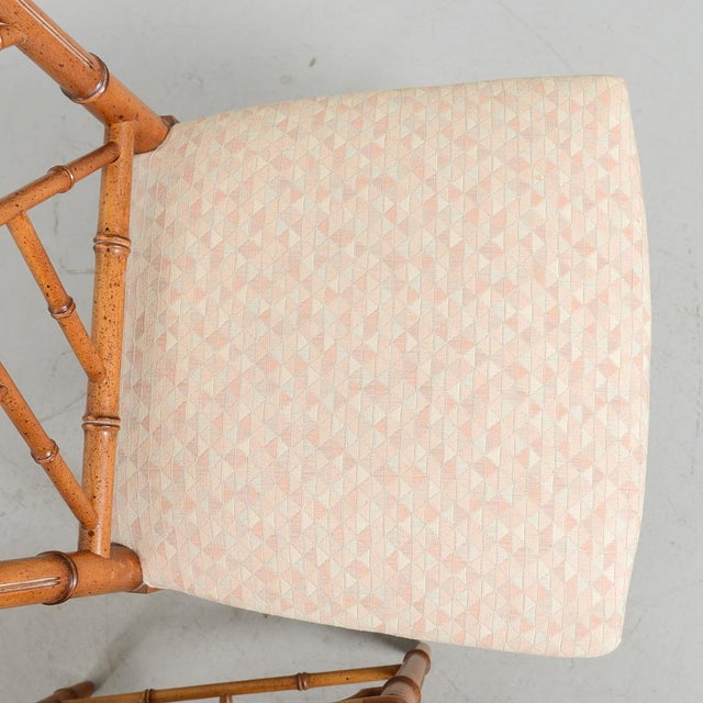 Metal Vintage Faux Bamboo X-Back Dining Chairs, 1970s, Set of 2 For Sale - Image 7 of 9