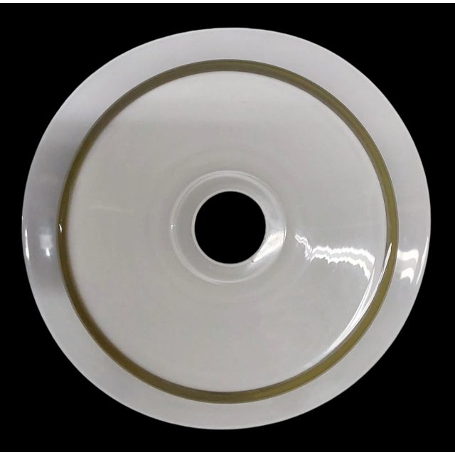 Vistosi Murano Mid-Century Modern Circa 1960s White Lattimo Pendant Lamp Shade by Alessandro Pianon for Vistosi For Sale - Image 4 of 7