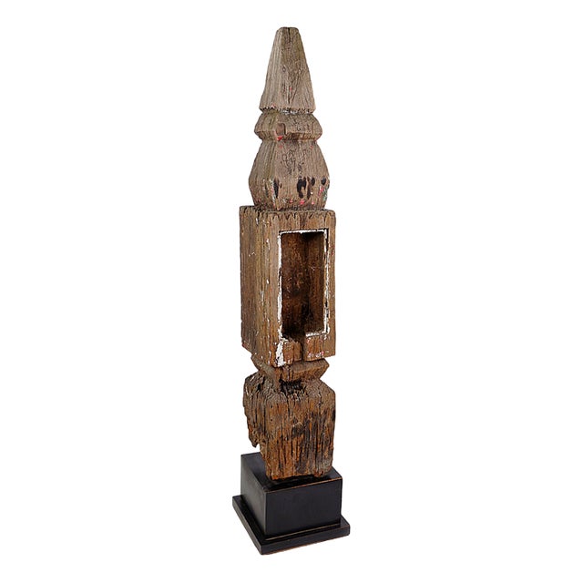 19th Century Thai Carved Wooden Stupa For Sale