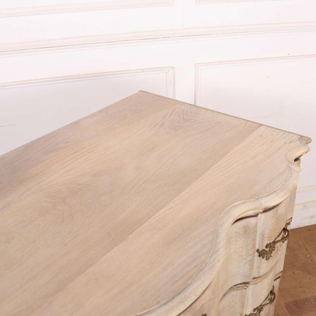 Danish Serpentine Commode in Oak For Sale - Image 11 of 12