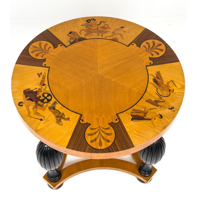 Swedish Grace Marquetry Table by Birger Ekman for Mjölby Intarsia, 1935 For Sale - Image 9 of 10
