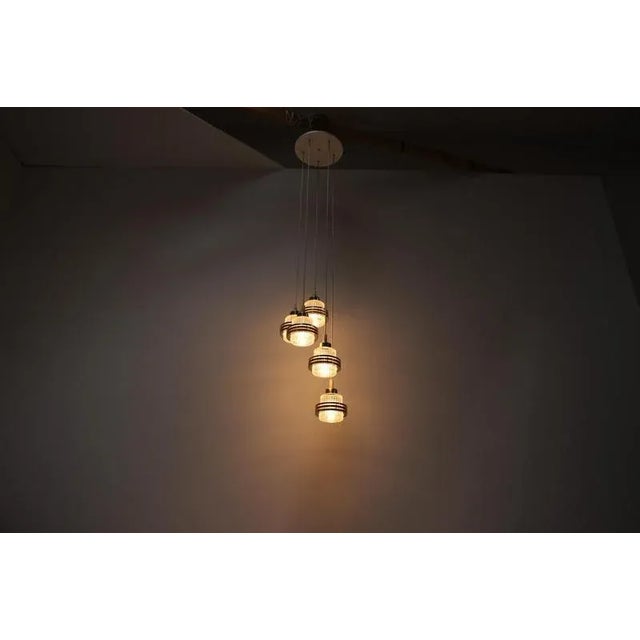 Gray Cascade Chandelier, Former Czechoslovakia, 1960s For Sale - Image 8 of 9