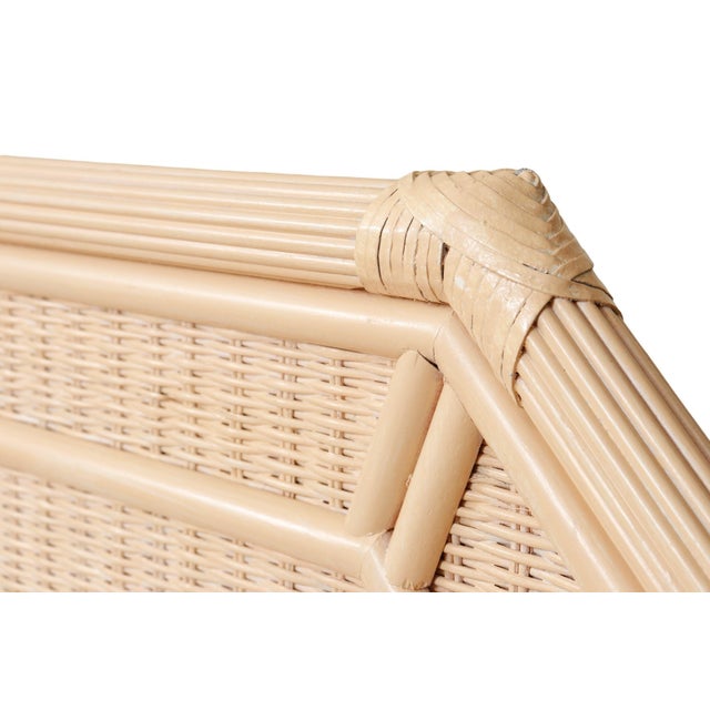 Twin Tan Wicker Headboards - a Pair | Chairish