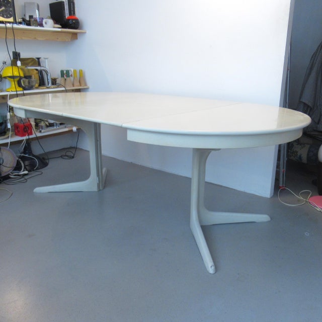 1970s Round Extendable Dining Table, Denmark, 1960s For Sale - Image 5 of 18