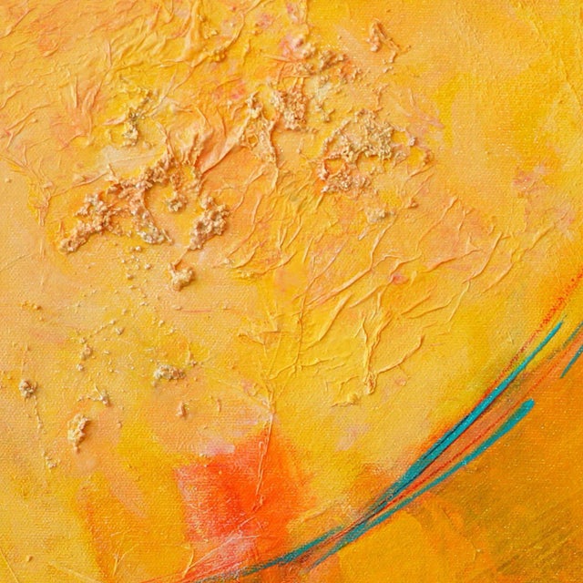 An Abstract Expressionist Mixed Media Painting, "Wake to Warmth" For Sale - Image 4 of 5