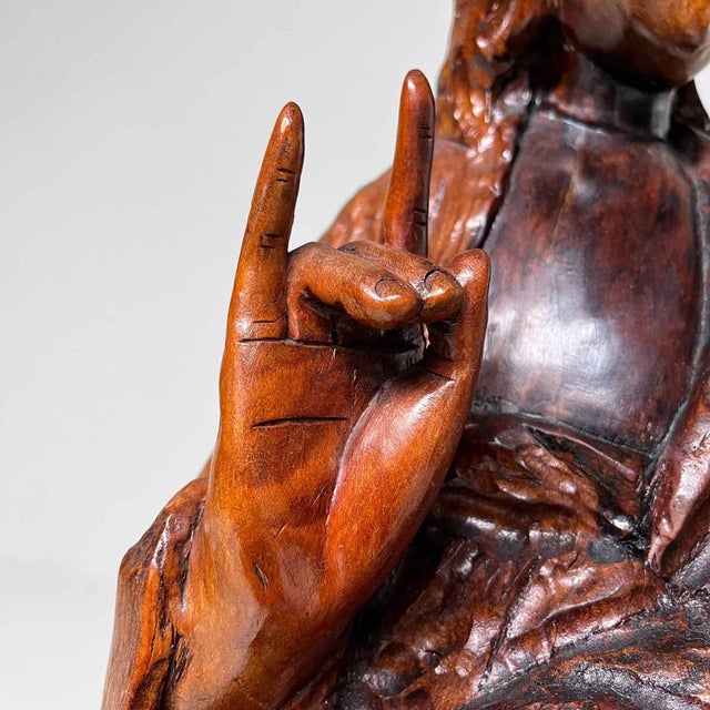 Large Wooden Goddess of Mercy Lord of Compassion Kannon Statue, Japan, 1800s For Sale - Image 5 of 18