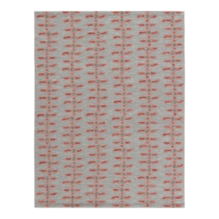 Scandinavian Style Kilim Rug in Gray, Red & Pink by Rug & Kilim 14x20 For Sale