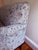 Garnet Hill Hamptons Settee Classic roll arm settee with turned legs and tight back and seat. Fabric is Oxford Blue Odette...