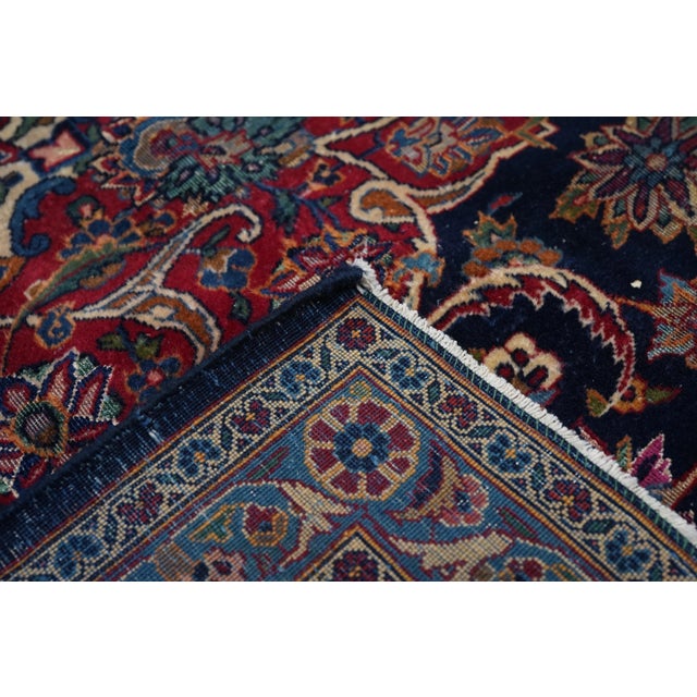 Vintage Persian Kashan Rug 9'6" X 11’6” For Sale - Image 9 of 9