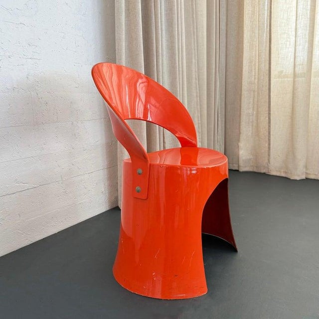 1960s Orange Fiberglass Chair by Nanna Ditzel for Domus Danica For Sale In New York - Image 6 of 8