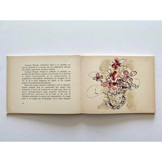 1950s Georges Braque " Le Solitaire " Vintage 1959 First Limited Edition Fine Art Pochoir Print French Modernism Hardcover Art Book For Sale - Image 5 of 18