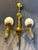 Beautiful antique brass chandelier with 3 light points and original ornate bead garlands. This elegant model has a classic...