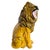 Large Italian Majolica Roaring Lion Sculpture, Hand-Painted Glazed Ceramic 1970s For Sale