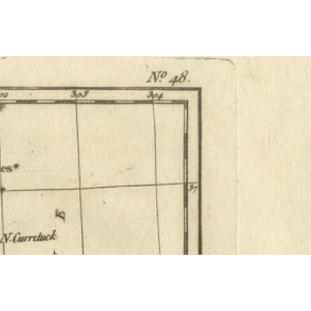 Paper Antique Map of Southern United States wuth Carolina & Georgia from Bonne, 1780 For Sale - Image 7 of 12