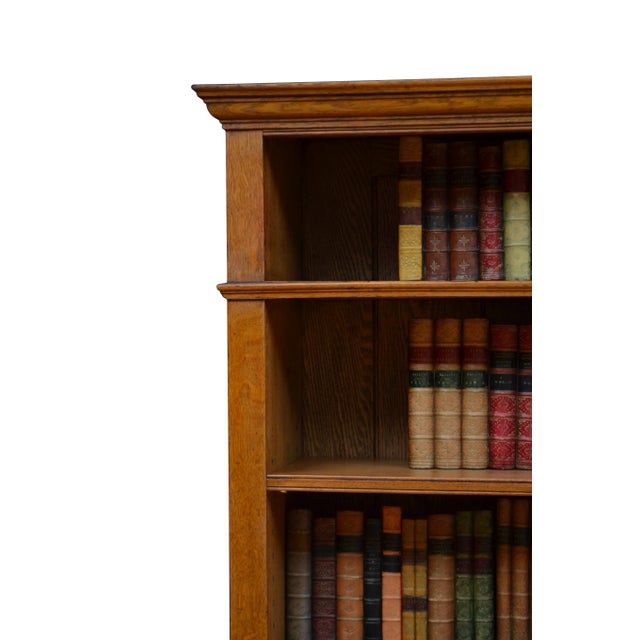 Victorian Oak Open Bookcase, 1870s For Sale - Image 8 of 12